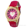 Rhinestone Heart Quartz Watch for Women